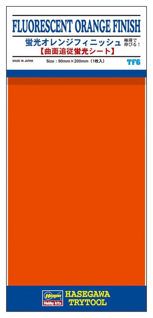 Hasegawa TF06 Finish Detail Sheet Fluor Orange Vapor Deposition (90 x 200mm)