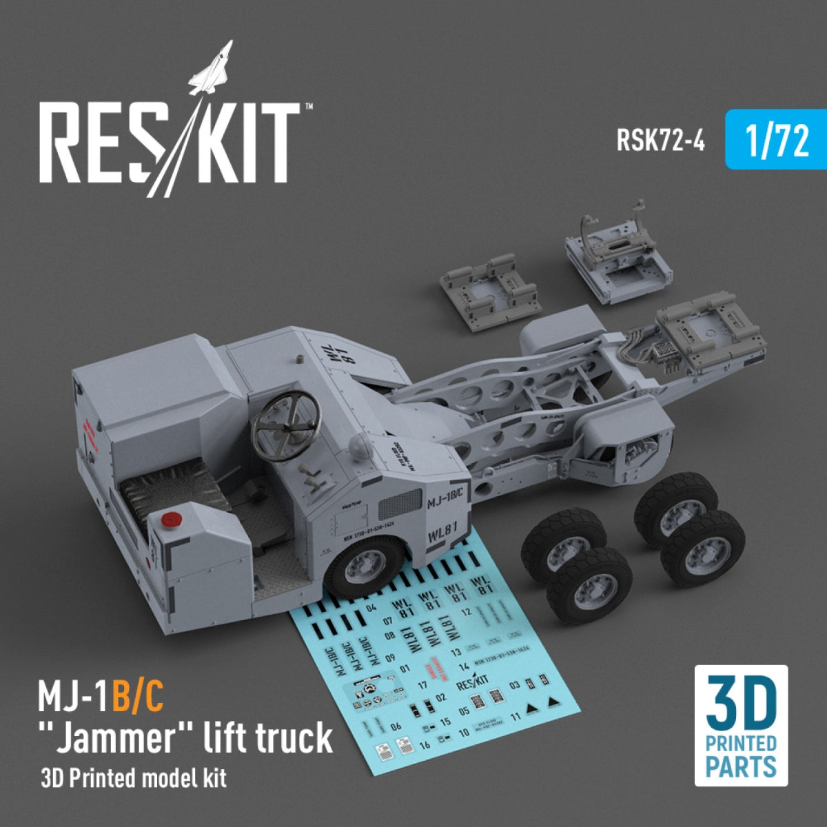 RESKIT RSK72-0004 MJ-1B/C "Jammer" lift truck (3D Printed model kit) 1/72