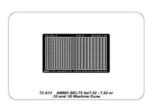 Aber 72A13 Taśmy amunicyjne 7,62-7,92 lub .30 i .50 cala / Ammo belts 7,62-7,92 or .30 and .50 1/72 – zdjęcie 5