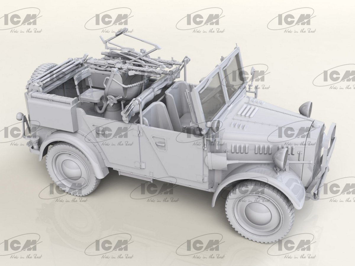 ICM 35584 le.gl.Einheits-Pkw Kfz.4 WWII German Light Anti-Aircraft Vehicle 1/35 – image 2