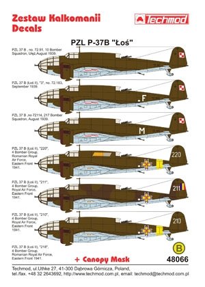 Techmod 48066 - PZL-37 Łoś 1/48 – Bild 2