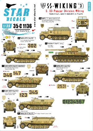 Star Decals 35-C1136 SS-Viking #3 1/35