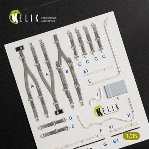 KELIK K35009 CH-54A TARHE INTERIOR 3D DECALS FOR ICM KIT 1/35 – zdjęcie 3