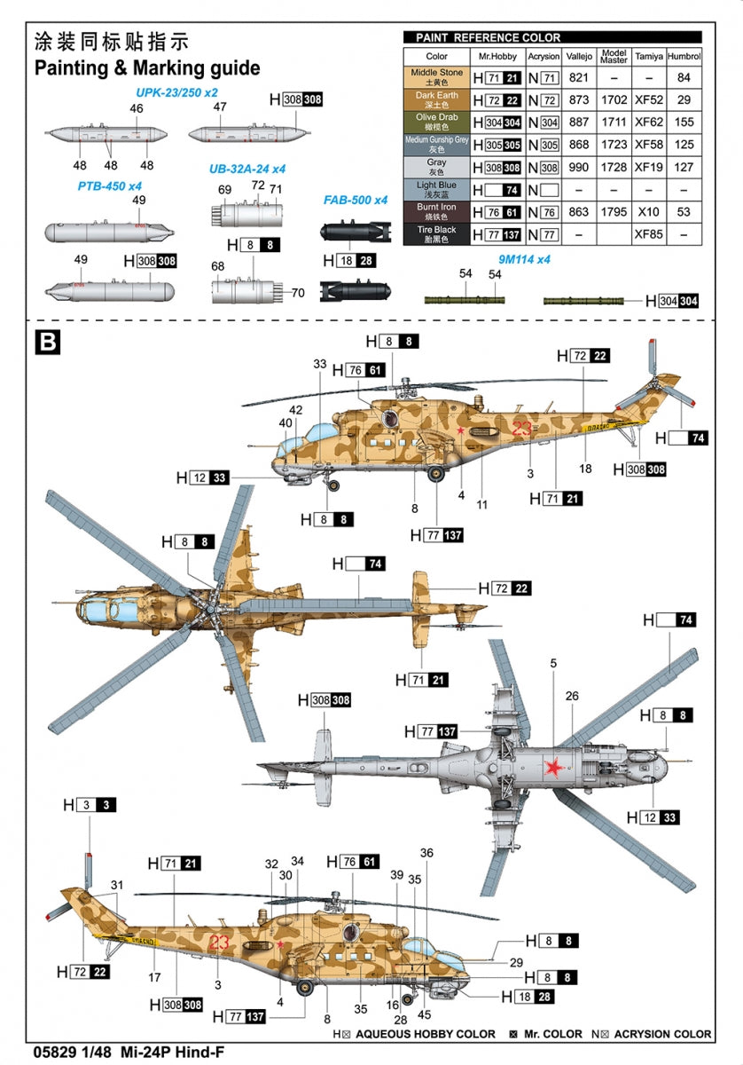 Trumpeter 05829 Mi-24P Hind-F 1/48 – image 3