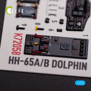 KELIK K72058 HH-65A/B Dolphin interior 3D decals for Dream Model kit 1/72 – zdjęcie 7