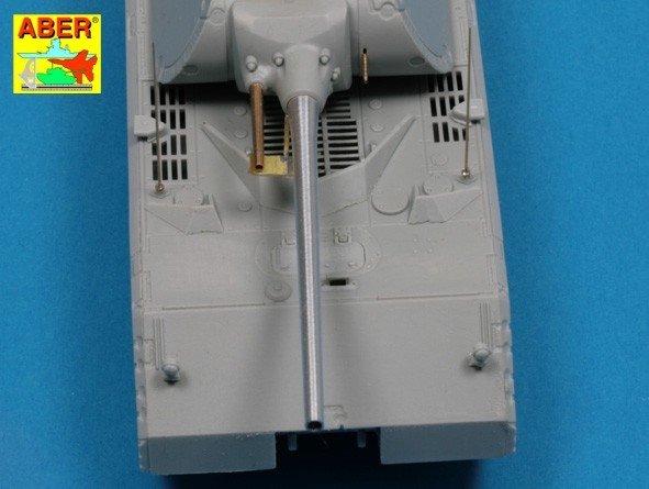 Aber 72L-51 Zestaw 2 Luf do niemieckiego ciężkiego czołgu MAUS / Set of 2 barrels for German Heavy Tank MAUS 1/72 – zdjęcie 7