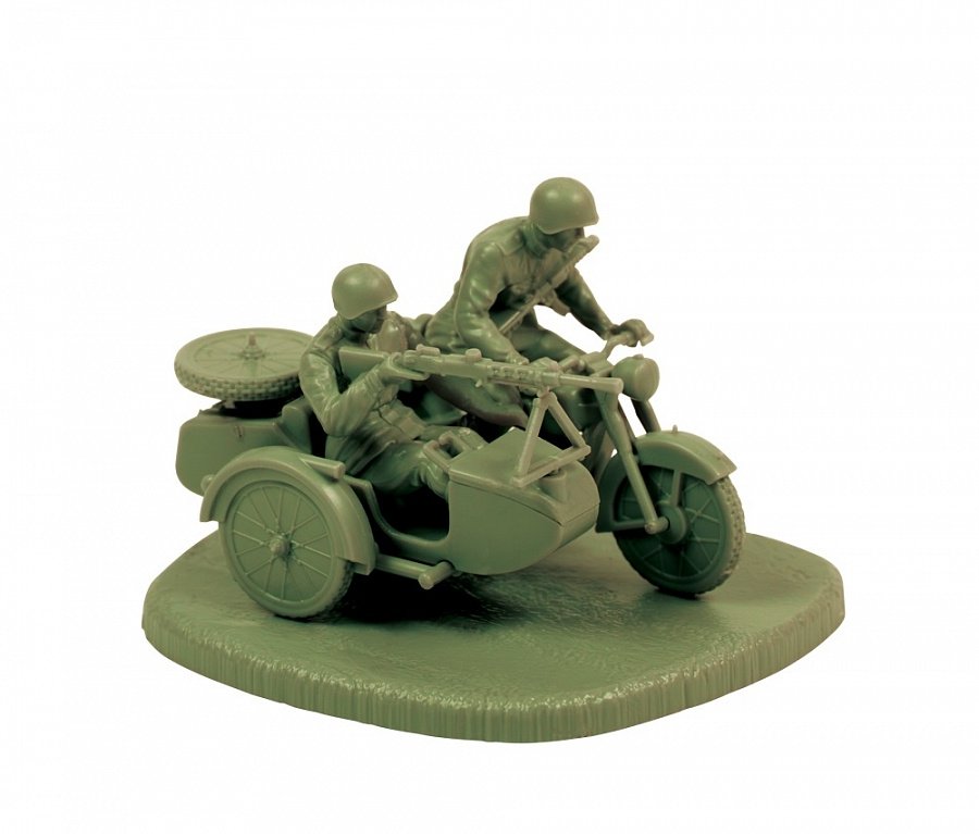 Zvezda 6277 Soviet Motorcycle M-72 with Sidecar and Crew – zdjęcie 2
