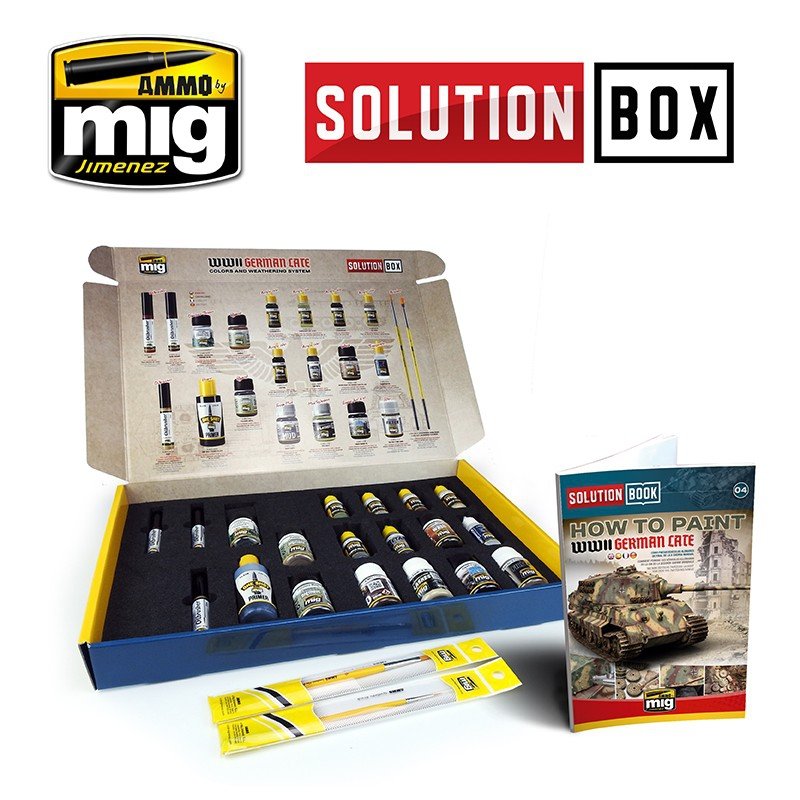 AMMO of Mig Jimenez 7703 WWII GERMAN LATE SOLUTION BOX – zdjęcie 2
