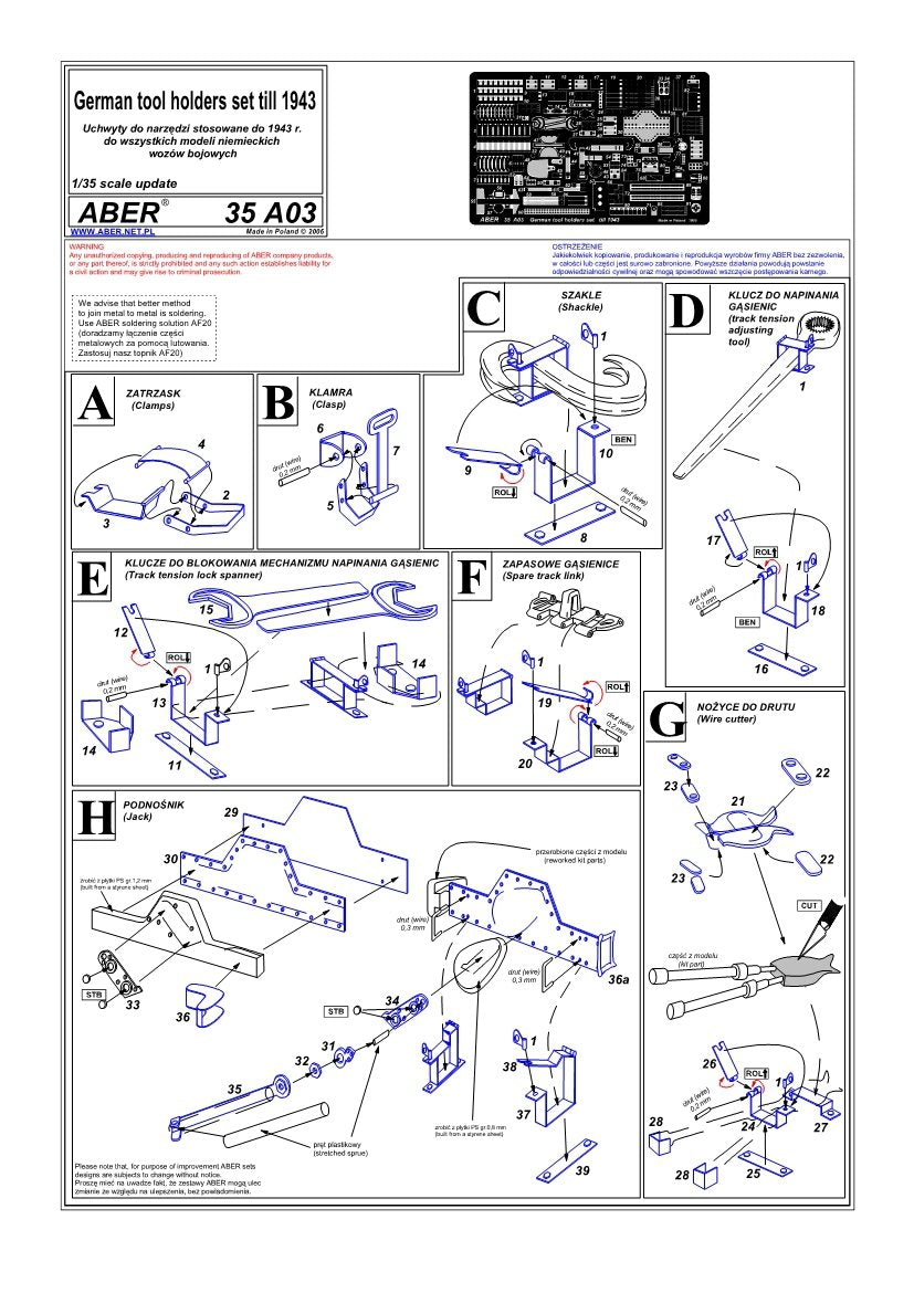 Aber 35A003 German tool holders up to 1943 (1/35) – image 4