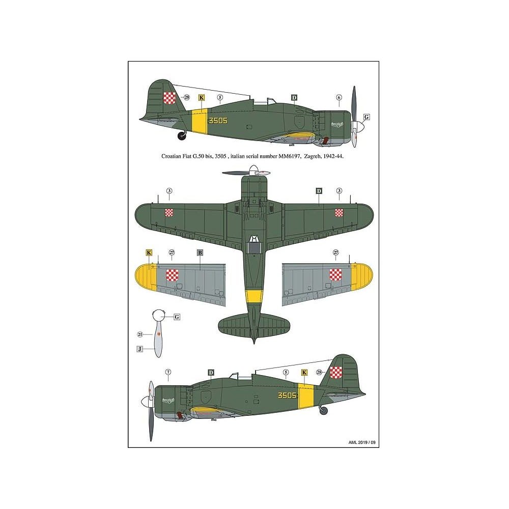 AML 72056F Fiat G.50 bis - Limited Edition 1/72 – immagine 5