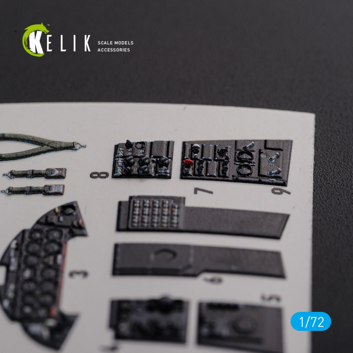 KELIK K72113 F9F-2 Panther interior 3D decals for HobbyBoss kit 1/72 – zdjęcie 3