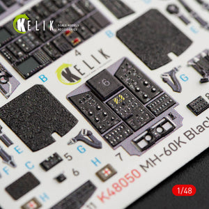 KELIK K48050 MH-60K BLACK HAWK INTERIOR 3D DECALS FOR ITALERI KIT 2666 1/48 – image 4
