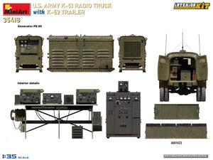 MiniArt 35418 US ARMY K-51 RADIO TRUCK WITH K-52 TRAILER. INTERIOR KIT 1/35 – zdjęcie 15