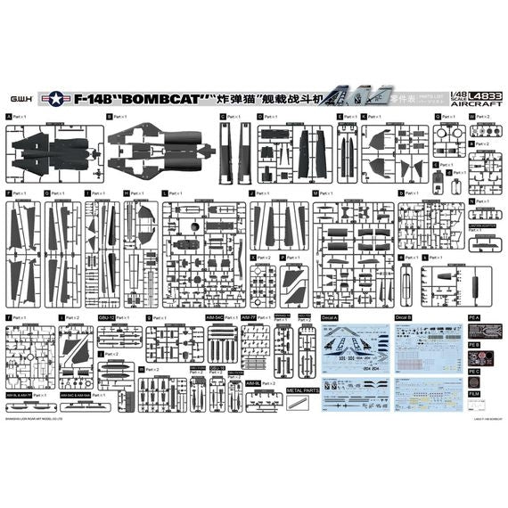 Great Wall Hobby L4833 US Navy F-14B Bombcat 1/48
