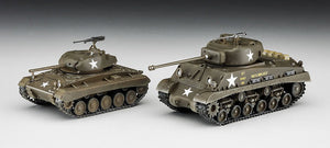 Hasegawa 30068 M4A3E8 Sherman &amp;amp; M24 Chaffee US Army Main Battle Tank Combo 2 in 1 1/72 – zdjęcie 2