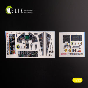 KELIK K32027 F-117A - Type 1 interior 3D decals for Trumpeter kit 1/32