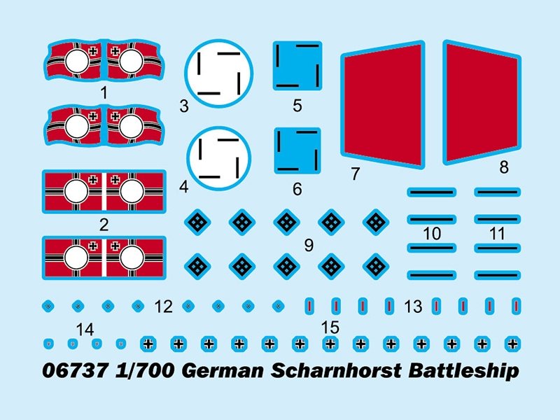 Trumpeter 06737 German Scharnhorst Battleship 1/700 – zdjęcie 3