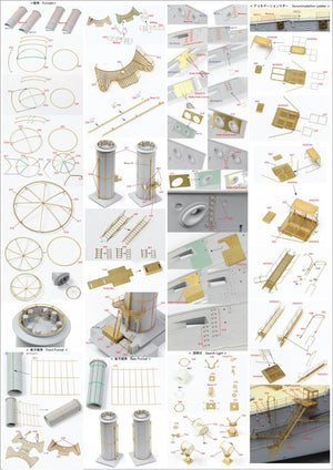 Pontos 23008F1 IJN MIKASA 1905 Detail Up Set 1/200 – zdjęcie 16