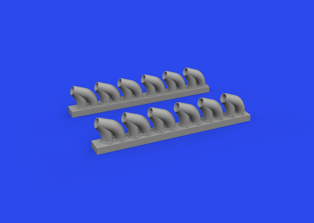 Eduard 648959 P-39 exhaust stacks rounded PRINT EDUARD 1/48