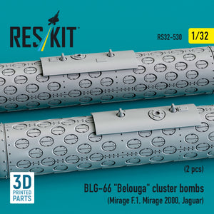 RESKIT RS32-0530 BLG-66 &amp;quot;Belouga&amp;quot; cluster bombs (2 pcs) (3D Printed) 1/32 – zdjęcie 3