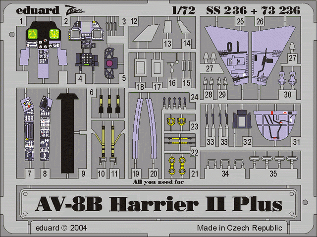 Eduard SS236 AV-8B Plus 1/72 HASEGAWA