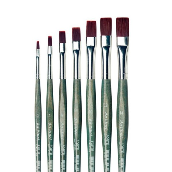 Pinceau plat synthétique da Vinci 364/6 Forte, taille 6