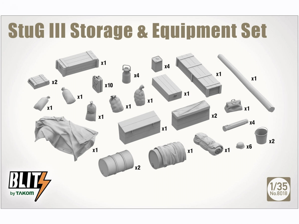 Takom 8018 StuG Sturmgeschutz III Storage Equipment Set 1/35 – image 2