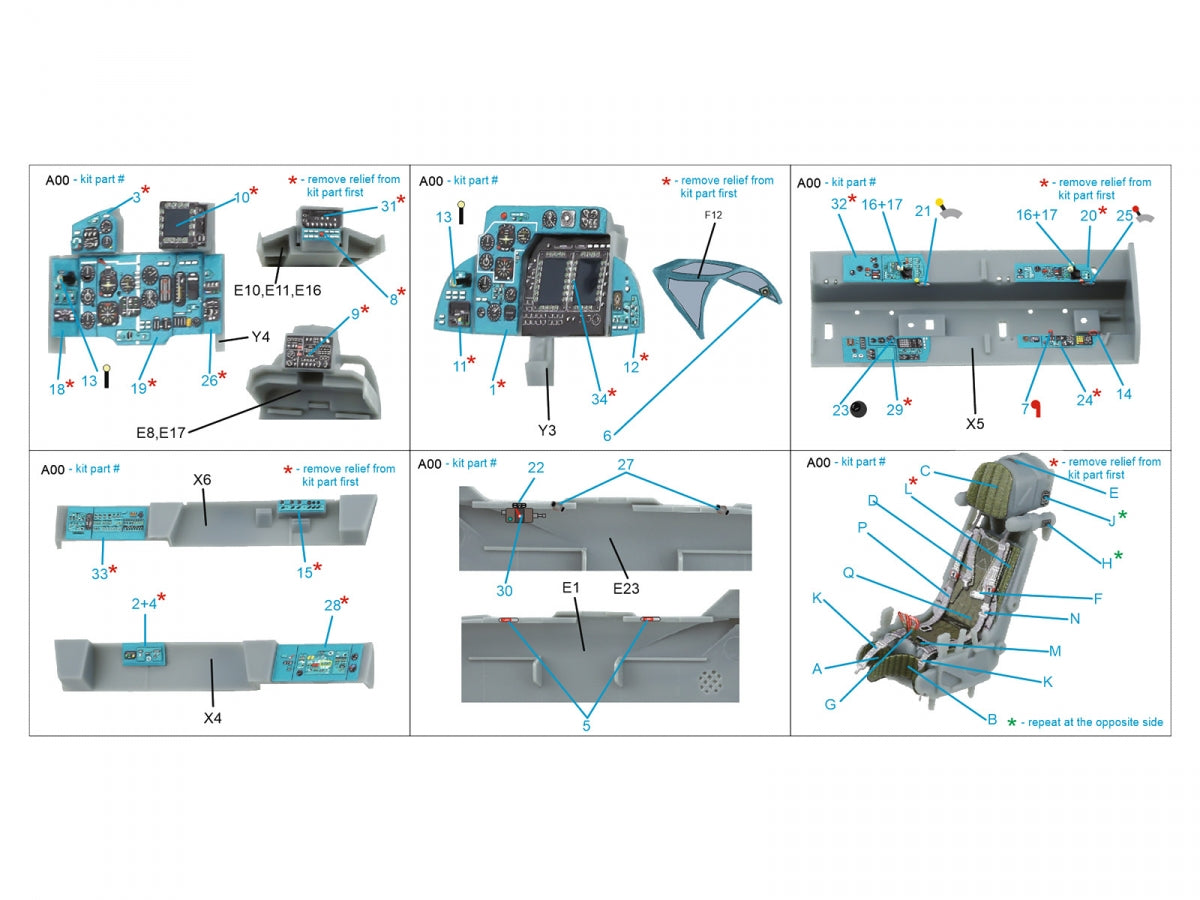 Quinta Studio QD48505 MiG-31BM 3D-Printed &amp;amp; colored Interior on decal paper (Hobby Boss) 1/48 – image 13
