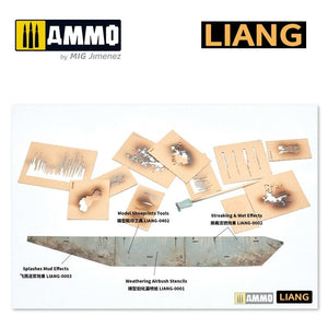 Liang 0003 Splashes Mud Effects Airbrush Stencils – zdjęcie 6