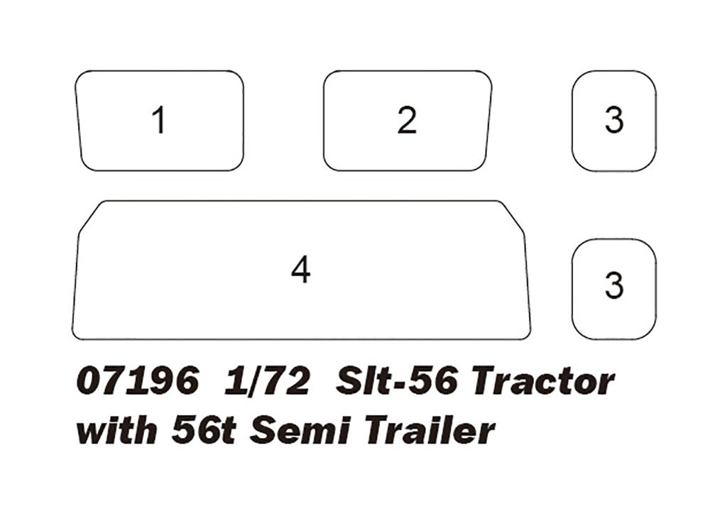 Trumpeter 07196 Slt-56 Tractor with 56t Semi Trailer 1/72 – image 5