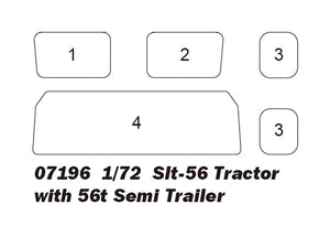 Trumpeter 07196 Slt-56 Tractor with 56t Semi Trailer 1/72 – image 5