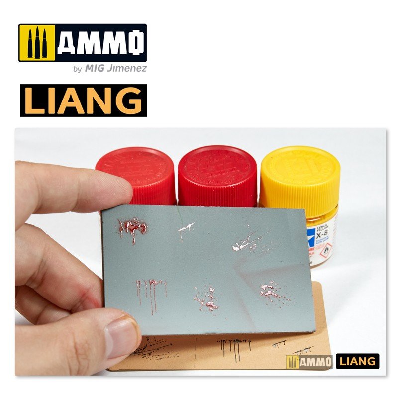 Liang 0005 Splashes Blood Effects Airbrush Stencils – zdjęcie 7