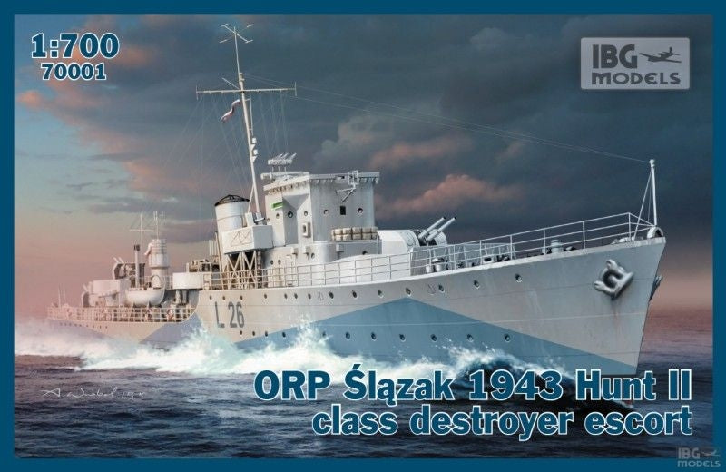 IBG 70001 ORP Ślązak 1943 Hunt II class destroyer escort 1/700
