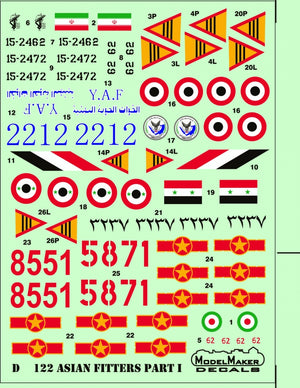 ModelMaker Decals D48122 Asian Fitters Part I 1/48 – immagine 2