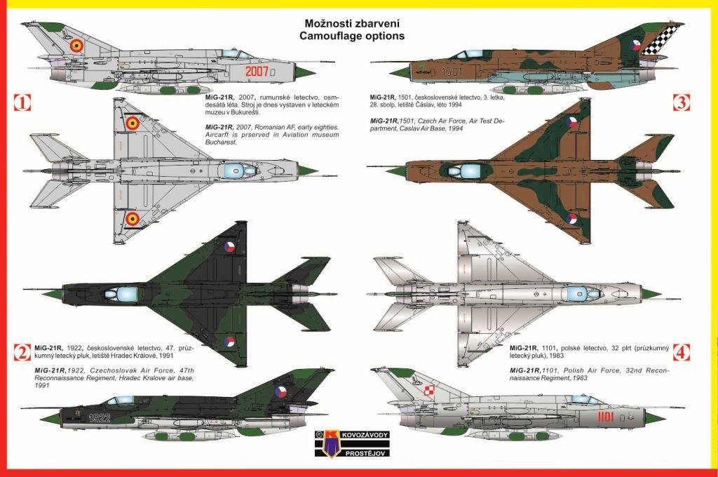 Kozavody Prostejov KPM0086 MiG-21R 1/72 – zdjęcie 2