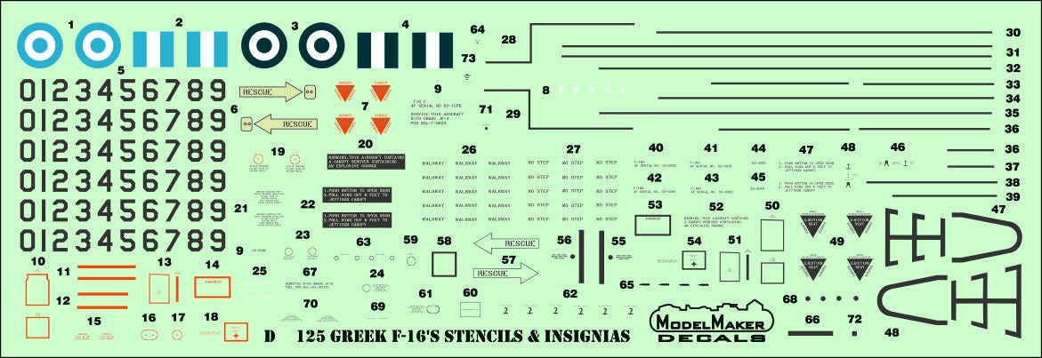 ModelMaker Decals D48196 Greek F-16 NATO Tiger Meet 2022 1/48 – immagine 4