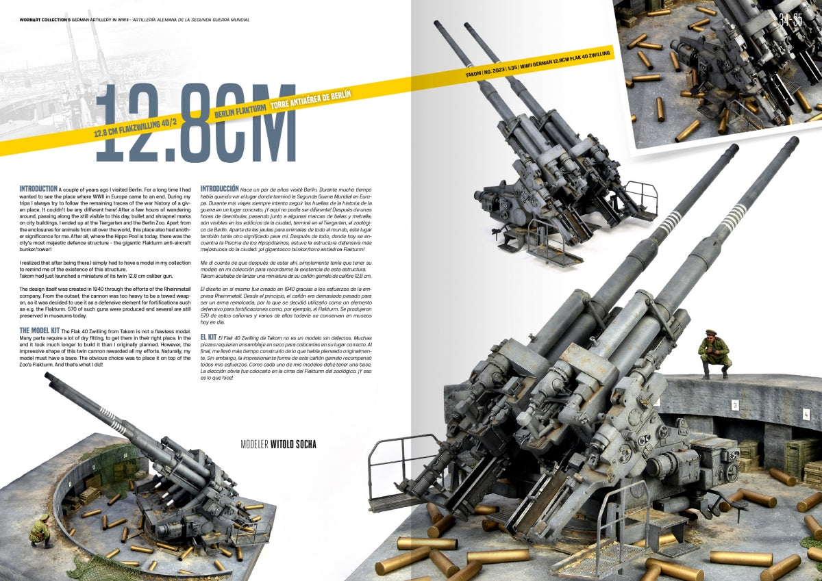 AK Interactive AK4907 WORN ART COLLECTION ISSUE 05 – GERMAN ARTILLERY - Bilingual English/Spanish – zdjęcie 5