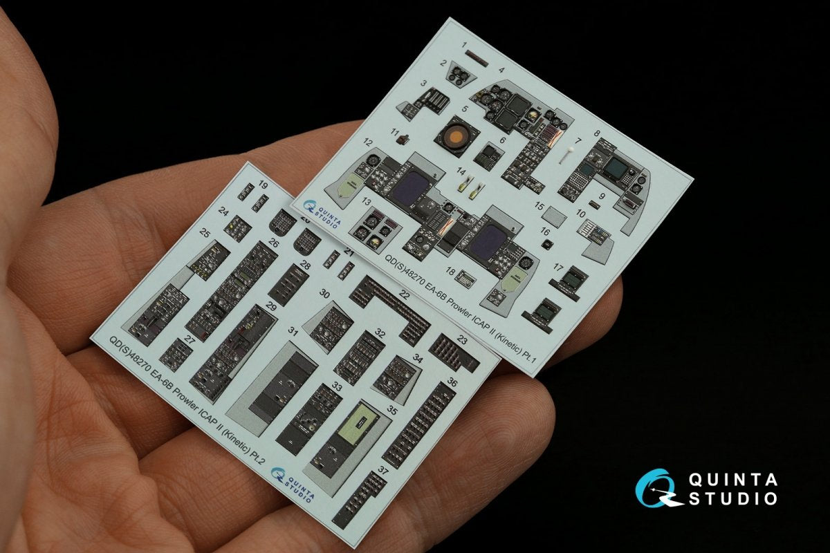 Quinta Studio QDS-48270 EA-6B Prowler (ICAP II) 3D-Printed &amp;amp; colored Interior on decal paper (Kinetic) (Small version) 1/48 – image 3