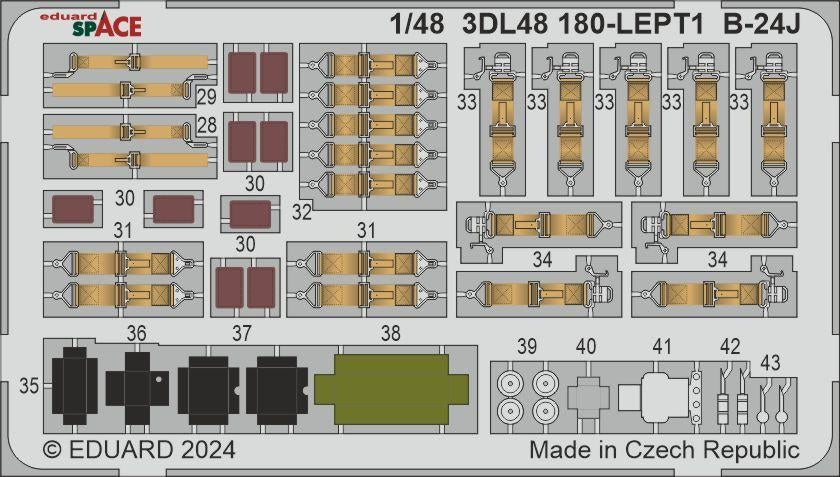 Eduard 3DL48180 B-24J SPACE HOBBY BOSS 1/48 – zdjęcie 3