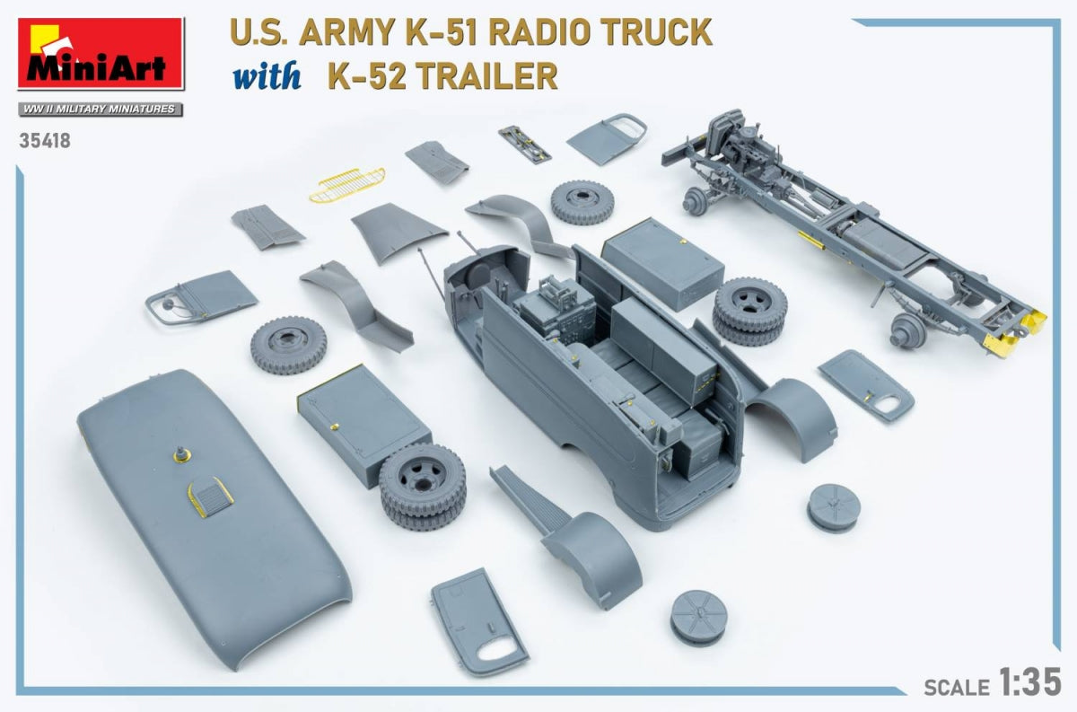 MiniArt 35418 US ARMY K-51 RADIO TRUCK WITH K-52 TRAILER. INTERIOR KIT 1/35 – zdjęcie 17