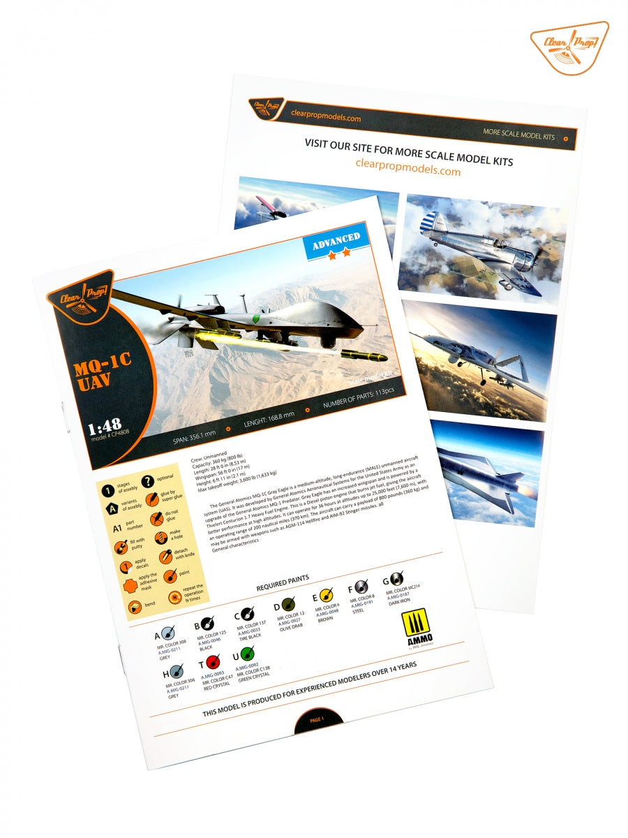 Clear Prop! CP4808 MQ-1C UAV ADVANCED KIT 1/48 – zdjęcie 6