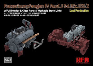 Rye Field Model 5043 Panzerkampfwagen IV Ausf.J Sd.Kfz.161/2 (w/full interior&amp;amp;clear parts&amp;amp;workle track links) 1/35 – zdjęcie 7