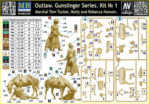 Master Box 35203 Outlaw. Gunslinger #1: Marshal Tom Tucker, Molly and Rebecca Hanson 1/35 – zdjęcie 3
