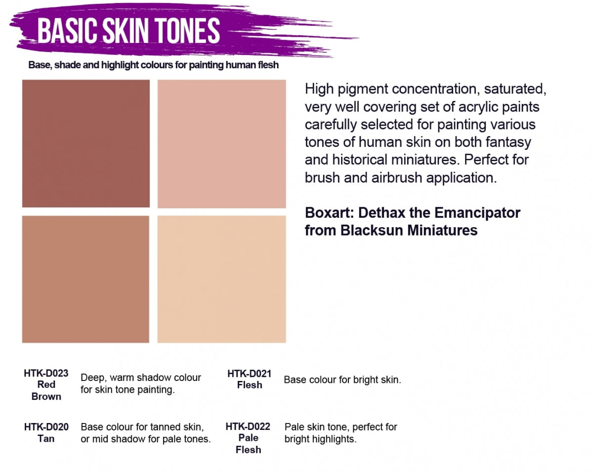 Hataka HTK-DS04 Basic Skin Tones Set 4x17ml – zdjęcie 3