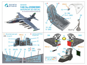 Quinta Studio QD+48438 Su-25SM/SM3 3D-Printed coloured Interior on decal paper (Zvezda/Quinta Models/Arma Models) 1/48 – zdjęcie 7
