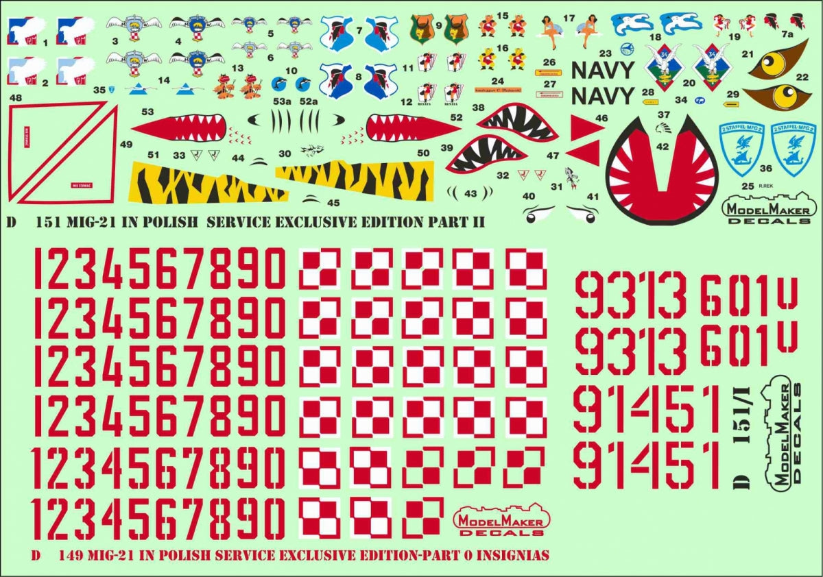 ModelMaker Decals D48151 MiG-21 in Polish service exclusive edition part II 1/48 – zdjęcie 5