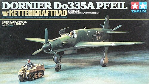 Tamiya 89598 Dornier Do335A Pfeil avec Kettenkraftrad (1/48)