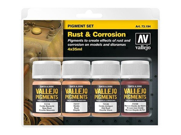 Vallejo 73194 Pigment Set Rust & Corrosion 4x35ml