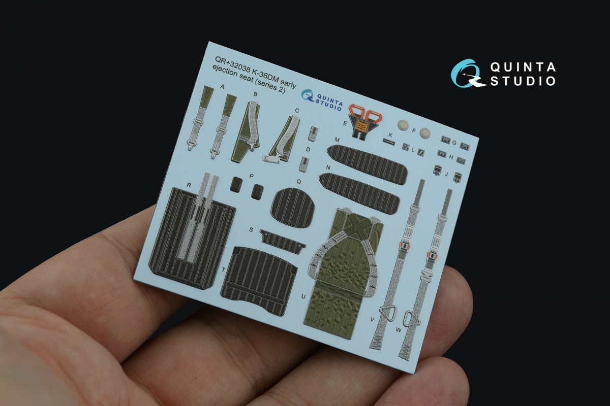 Quinta Studio QR+32038 K-36DM Series2 (early) ejection seat (for MiG-29, MiG-31, Su-27, Su-33 aircraft until 2007) (All kits) 1/32 – zdjęcie 3