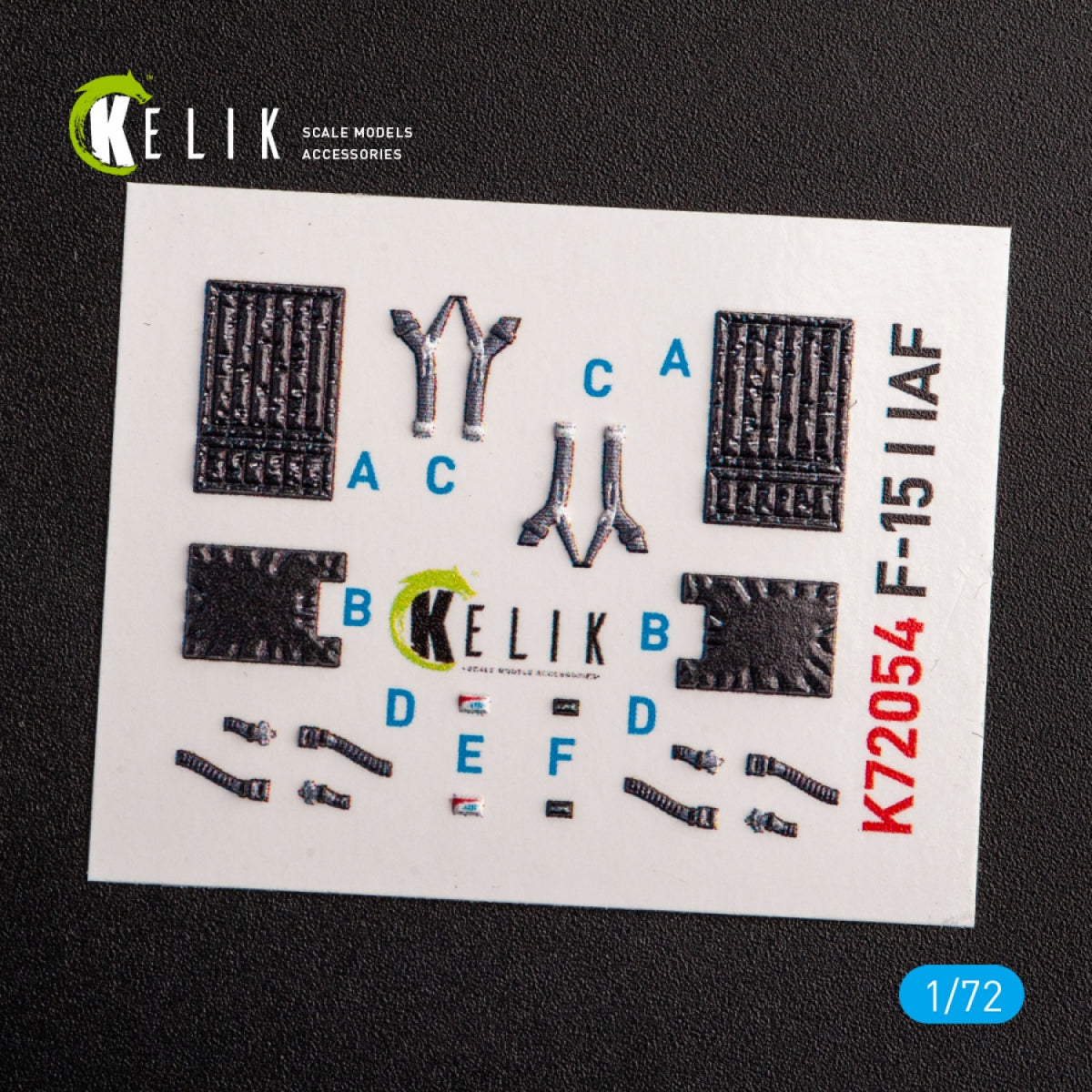 KELIK K72054 F-15I IAF RA`AM - INTERIOR 3D DECALS FOR GWH KIT 1/72 – zdjęcie 2